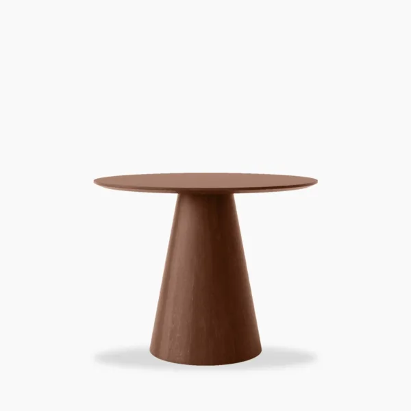 Finnley 4 Seat Round Wooden Dining Table | Walnut